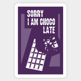 Chocolate lovers funny quote Sticker